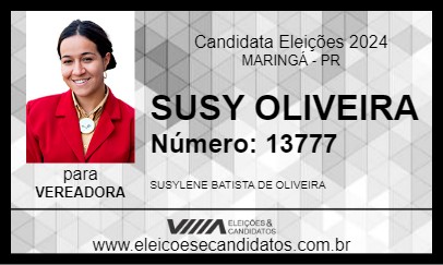 Candidato SUSY OLIVEIRA 2024 - MARINGÁ - Eleições