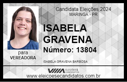 Candidato ISABELA GRAVENA 2024 - MARINGÁ - Eleições