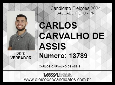 Candidato CARLOS CARVALHO DE ASSIS 2024 - SALGADO FILHO - Eleições