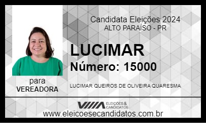 Candidato LUCIMAR 2024 - ALTO PARAÍSO - Eleições