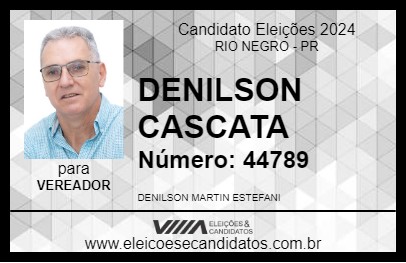 Candidato DENILSON CASCATA 2024 - RIO NEGRO - Eleições