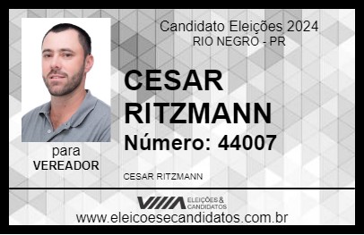 Candidato CESAR RITZMANN 2024 - RIO NEGRO - Eleições