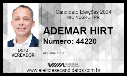 Candidato ADEMAR HIRT 2024 - RIO NEGRO - Eleições