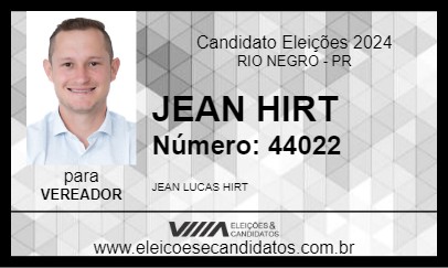 Candidato JEAN HIRT 2024 - RIO NEGRO - Eleições