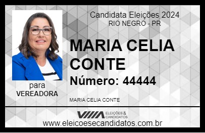 Candidato MARIA CELIA CONTE 2024 - RIO NEGRO - Eleições