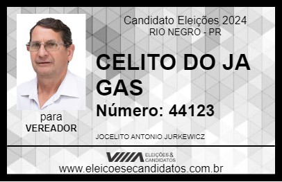 Candidato CELITO DO JA GAS 2024 - RIO NEGRO - Eleições