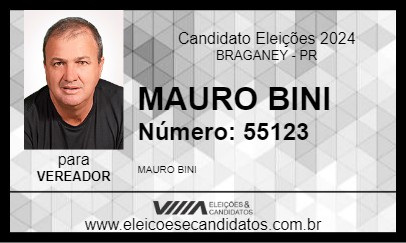 Candidato MAURO BINI 2024 - BRAGANEY - Eleições