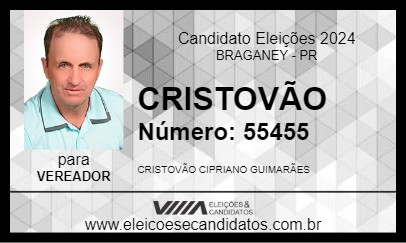 Candidato CRISTOVÃO 2024 - BRAGANEY - Eleições