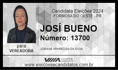 Candidato JOSÍ BUENO 2024 - FORMOSA DO OESTE - Eleições