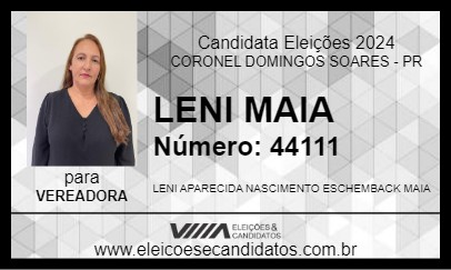 Candidato LENI MAIA 2024 - CORONEL DOMINGOS SOARES - Eleições