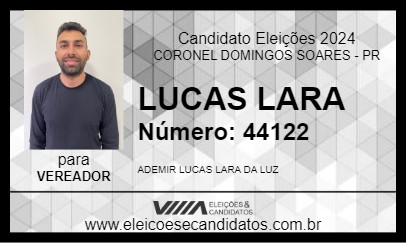 Candidato LUCAS LARA 2024 - CORONEL DOMINGOS SOARES - Eleições