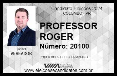 Candidato PROFESSOR ROGER 2024 - COLOMBO - Eleições