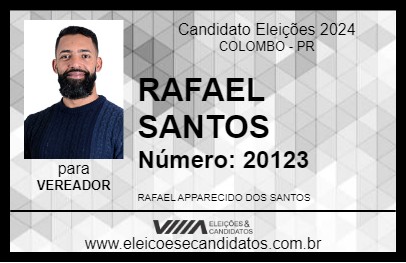 Candidato RAFAEL SANTOS 2024 - COLOMBO - Eleições