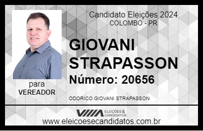 Candidato GIOVANI STRAPASSON 2024 - COLOMBO - Eleições