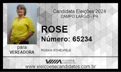 Candidato ROSE 2024 - CAMPO LARGO - Eleições