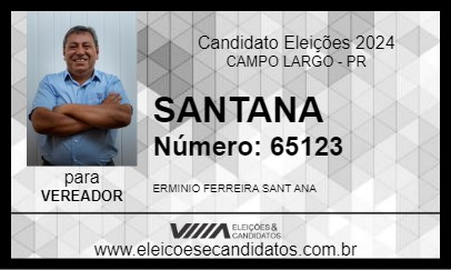 Candidato SANTANA 2024 - CAMPO LARGO - Eleições