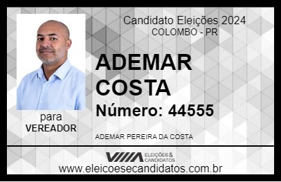 Candidato ADEMAR COSTA 2024 - COLOMBO - Eleições