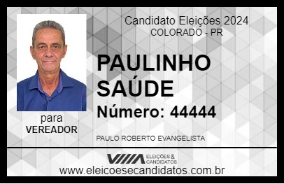 Candidato PAULINHO SAÚDE 2024 - COLORADO - Eleições