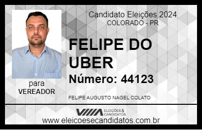 Candidato FELIPE DO UBER 2024 - COLORADO - Eleições