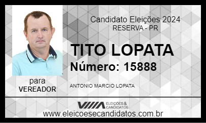 Candidato TITO LOPATA 2024 - RESERVA - Eleições