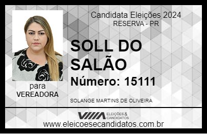 Candidato SOLL DO SALÃO 2024 - RESERVA - Eleições