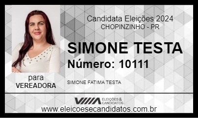 Candidato SIMONE TESTA 2024 - CHOPINZINHO - Eleições