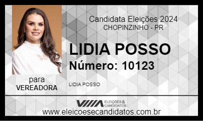 Candidato LIDIA POSSO 2024 - CHOPINZINHO - Eleições