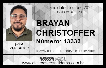 Candidato BRAYAN CHRISTOFFER 2024 - COLOMBO - Eleições