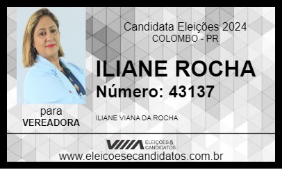 Candidato ILIANE ROCHA 2024 - COLOMBO - Eleições