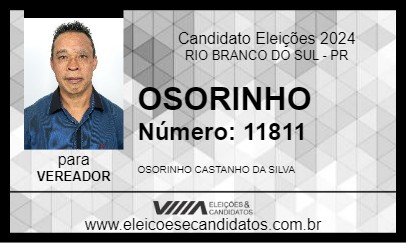 Candidato OSORINHO 2024 - RIO BRANCO DO SUL - Eleições