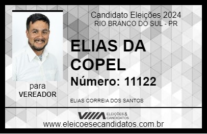 Candidato ELIAS DA COPEL 2024 - RIO BRANCO DO SUL - Eleições