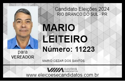 Candidato MARIO LEITEIRO 2024 - RIO BRANCO DO SUL - Eleições