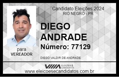 Candidato DIEGO ANDRADE 2024 - RIO NEGRO - Eleições