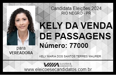 Candidato KELY DA VENDA DE PASSAGENS 2024 - RIO NEGRO - Eleições