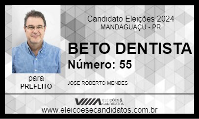 Candidato BETO DENTISTA 2024 - MANDAGUAÇU - Eleições