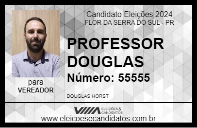 Candidato PROFESSOR DOUGLAS 2024 - FLOR DA SERRA DO SUL - Eleições