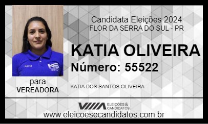 Candidato KATIA OLIVEIRA 2024 - FLOR DA SERRA DO SUL - Eleições