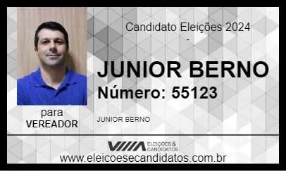 Candidato JUNIOR BERNO 2024 - FLOR DA SERRA DO SUL - Eleições