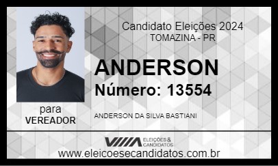 Candidato ANDERSON 2024 - TOMAZINA - Eleições