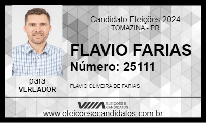 Candidato FLAVIO FARIAS 2024 - TOMAZINA - Eleições