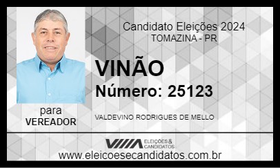 Candidato VINÃO 2024 - TOMAZINA - Eleições