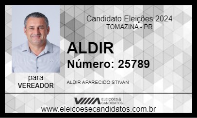 Candidato ALDIR 2024 - TOMAZINA - Eleições