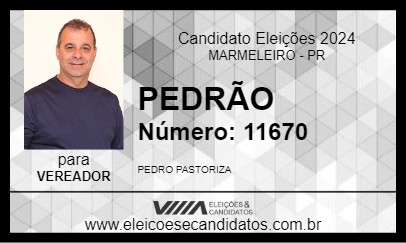 Candidato PEDRÃO 2024 - MARMELEIRO - Eleições