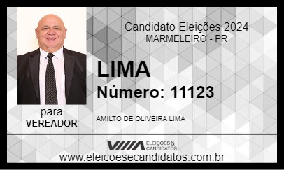 Candidato LIMA 2024 - MARMELEIRO - Eleições