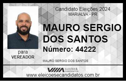 Candidato MAURO SERGIO DOS SANTOS 2024 - MARIALVA - Eleições