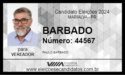 Candidato BARBADO 2024 - MARIALVA - Eleições