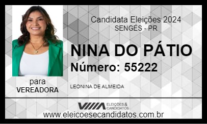 Candidato NINA DO PÁTIO 2024 - SENGÉS - Eleições