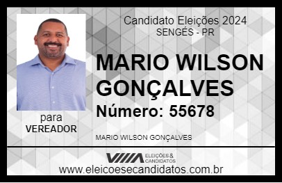 Candidato MARIO WILSON GONÇALVES 2024 - SENGÉS - Eleições