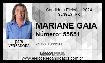 Candidato MARIANE GAIA 2024 - SENGÉS - Eleições