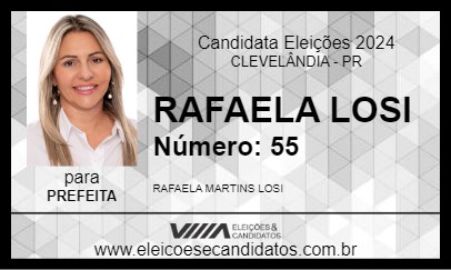 Candidato RAFAELA LOSI 2024 - CLEVELÂNDIA - Eleições